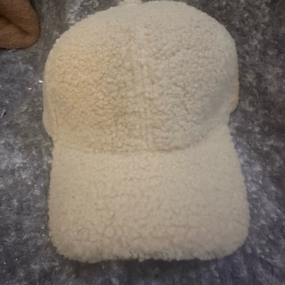 Beige Fuzzy Hat